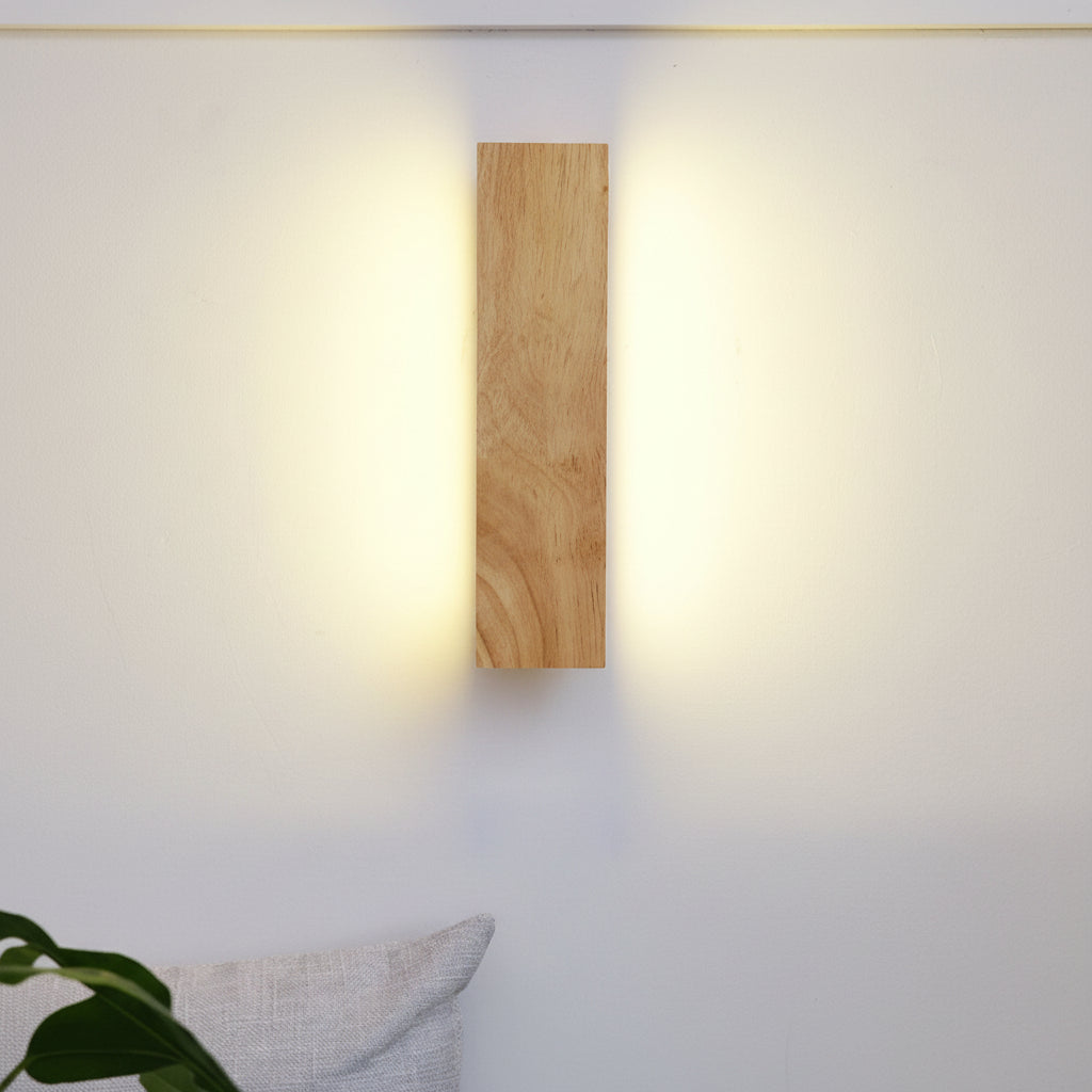 Modern Wood LED Bedroom Wall Light