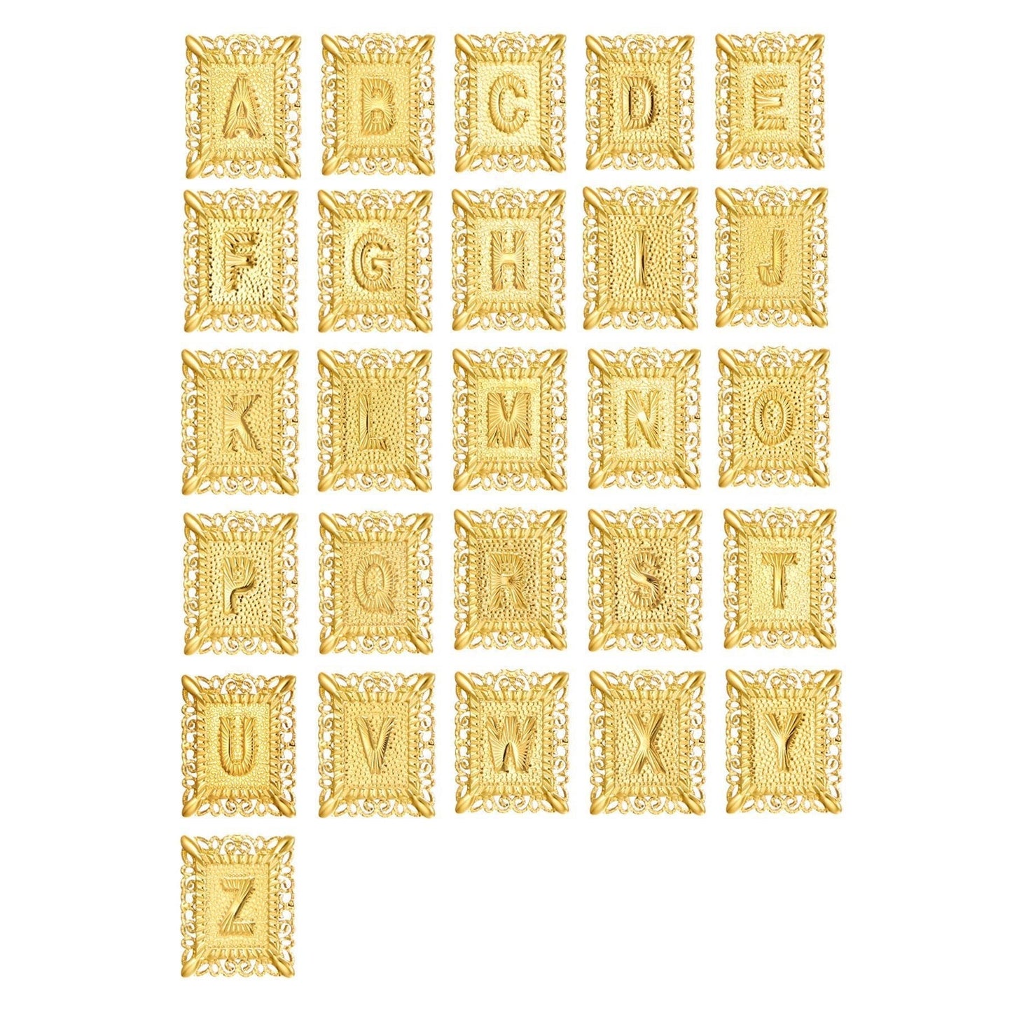 Personalized 14k Gold Initial and Cross Pendant Set