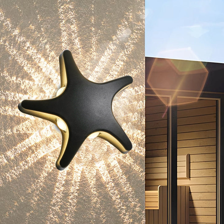 Modern Coastal Starfish LED Outdoor Wall Lamp