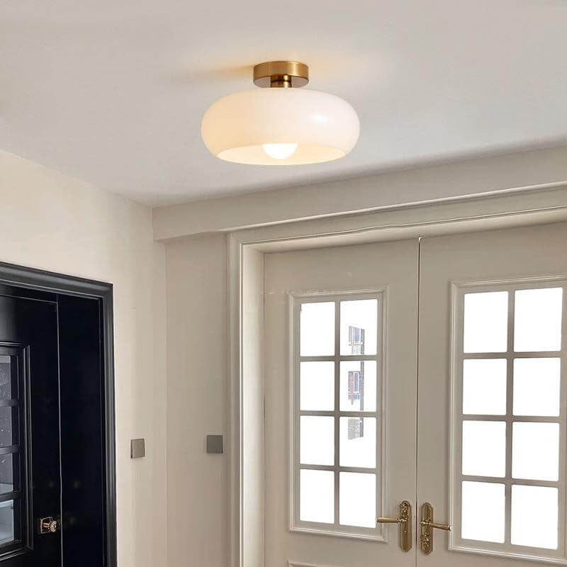 Sleek Glass Copper Pendant Light Fixture