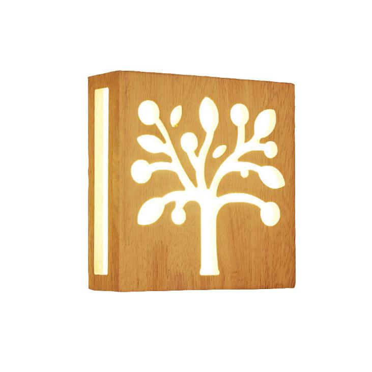 Stylish Wooden LED Wall Lamp
