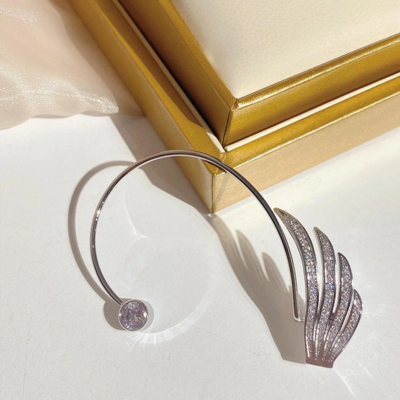Delicate Feather Drop Earrings