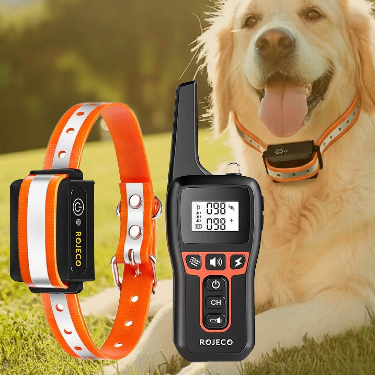 Waterproof Rechargeable Dog Shock Collar with Remote Control