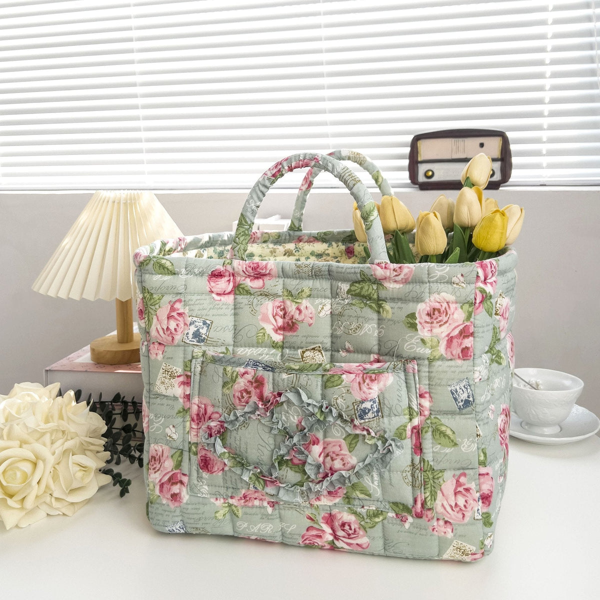 Rustic Woven Fabric Storage Basket