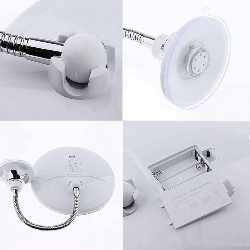 Bright 10x Magnifying LED Vanity Mirror