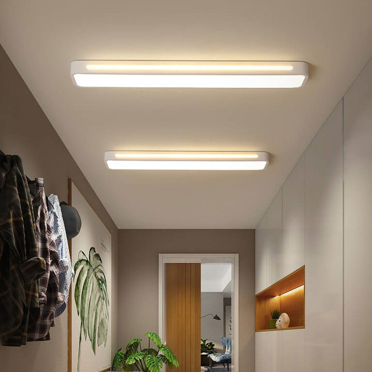 Slim LED Ceiling Light Fixtures for Bedroom Hallway