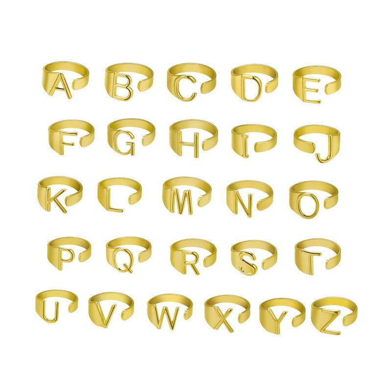 Personalized Alphabet Letter Ring