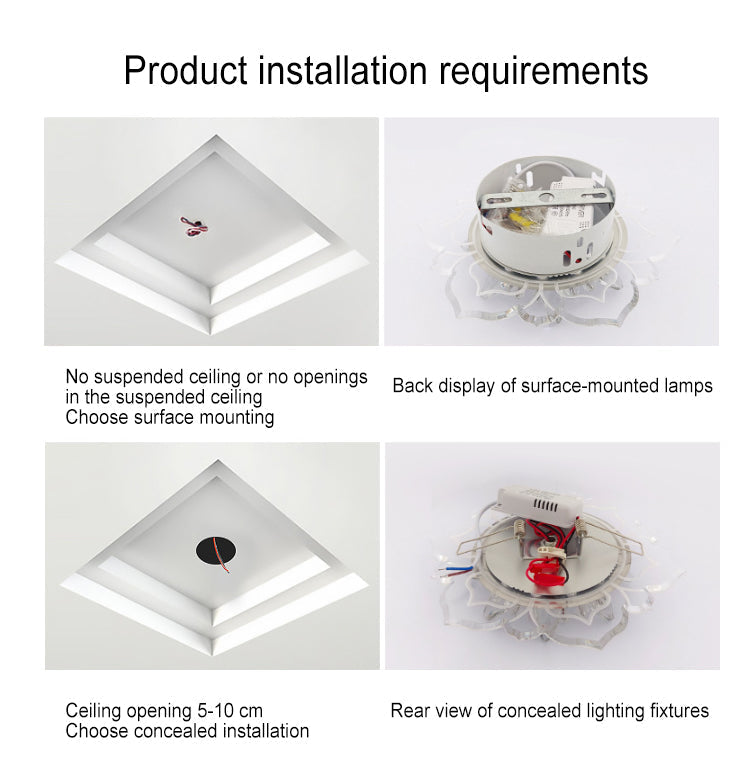 Elegant Crystal LED Flush Mount Ceiling Light
