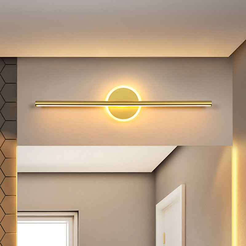 Modern Gold LED Vanity Wall Light Fixture