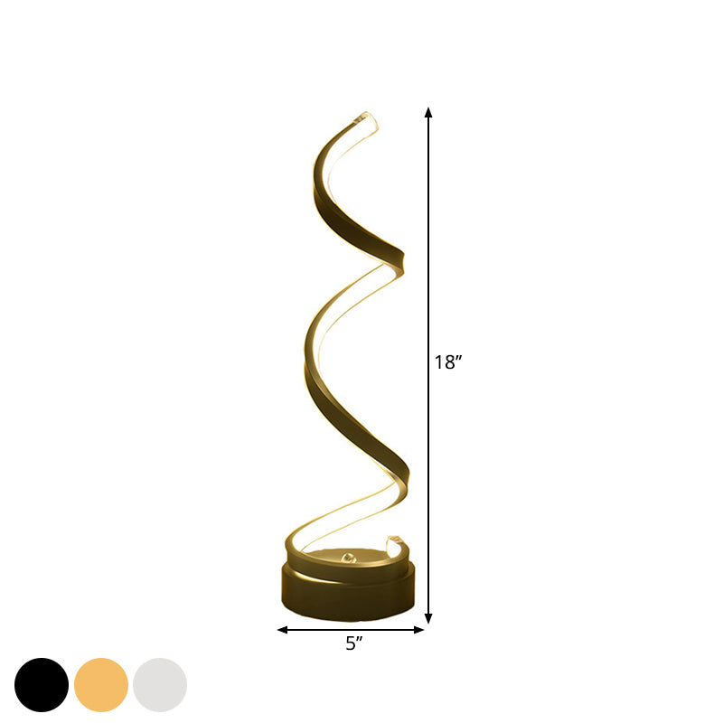 Simple Metal Desk Lamp with Round Base and LED Light