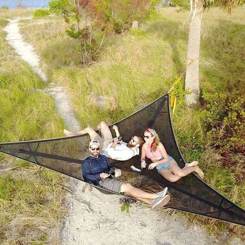 Large Family Camping Hammock with Strong 3-Point Suspension