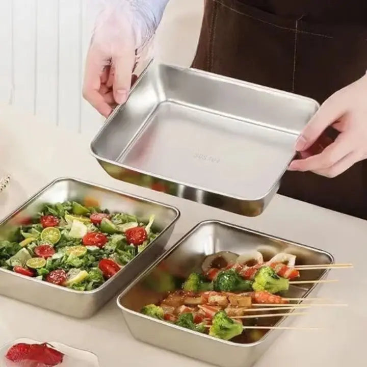 Durable Steel Storage Container with Tight Lid