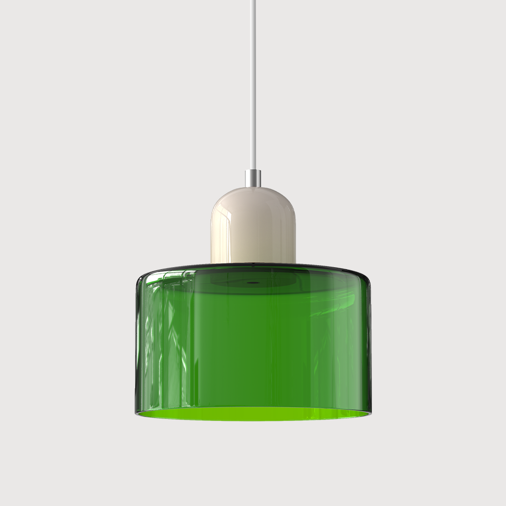 Sleek Contemporary Glass Pendant Light For Kitchen Island