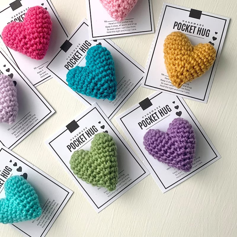 Cozy Handmade Crochet Heart Token