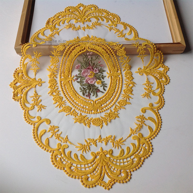 Delicate Floral Crochet Table Doily Set