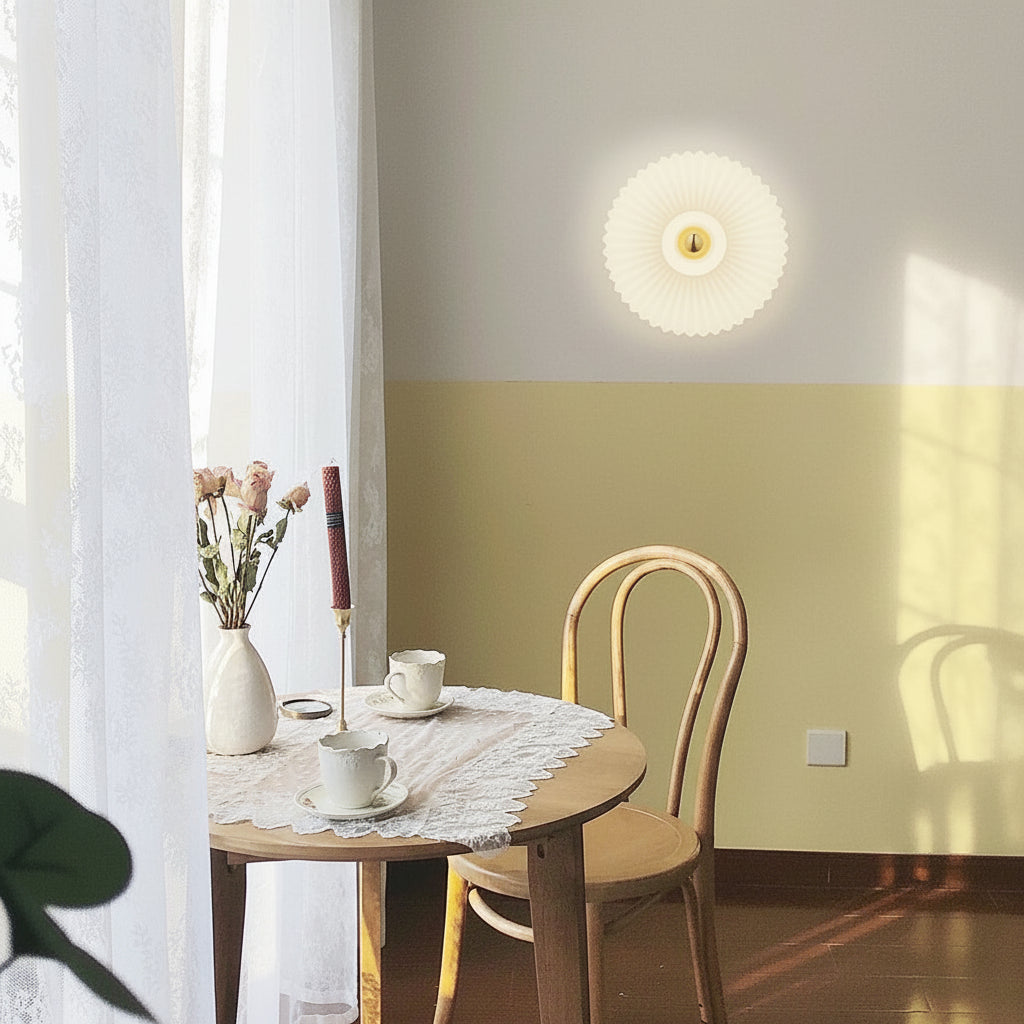 Contemporary Round Glass LED Wall Light