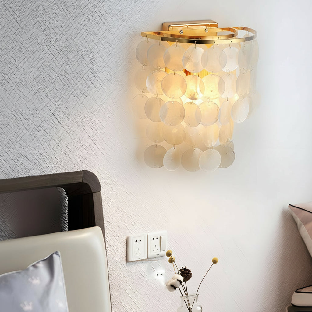 Oceanic Shell LED Gold Wall Light