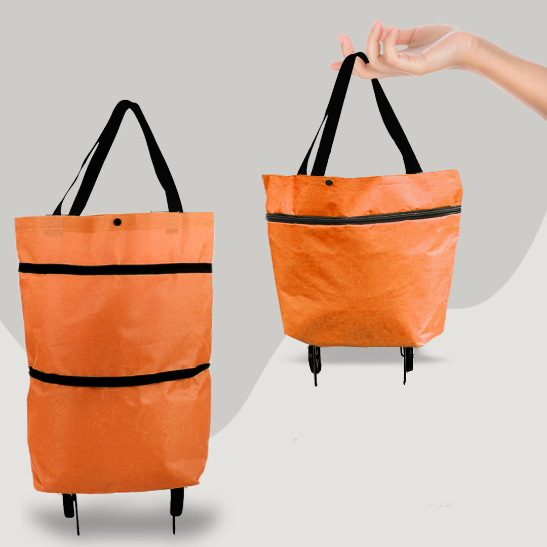 Portable 2-in-1 Folding Shopping Cart Bag