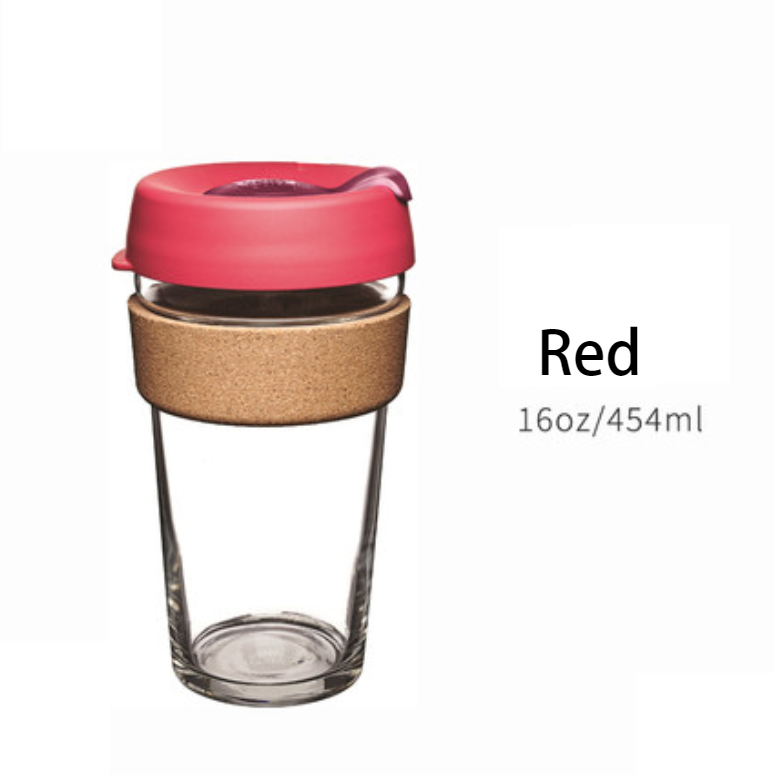 Eco Friendly Travel Glass Coffee Mug With Lid