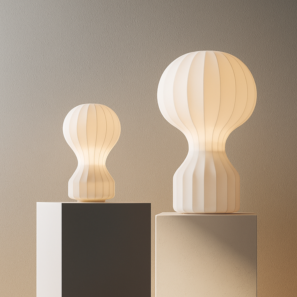Soft Silk Table Lamp with Warm LED Glow