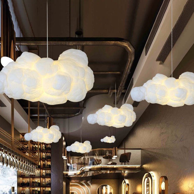 Sleek White Adjustable Hanging Ceiling Lamp