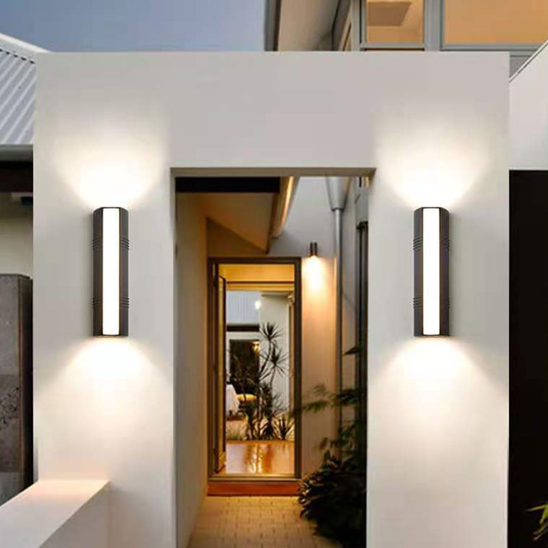 Sleek Black Outdoor LED Wall Sconce Light