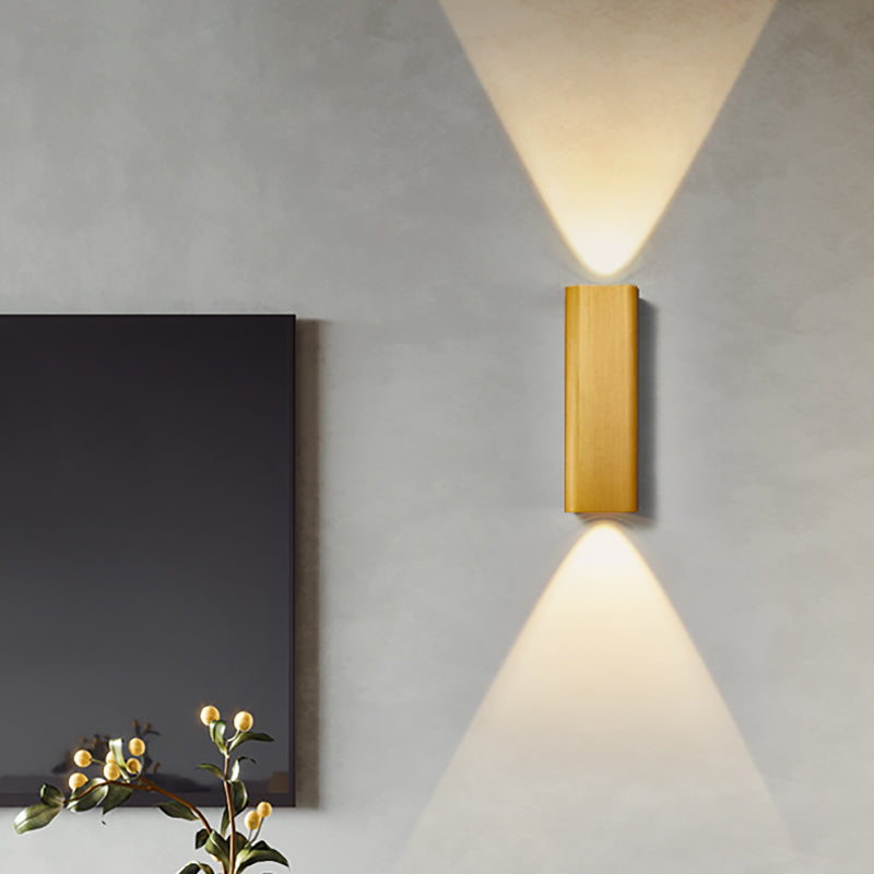 Contemporary LED Wall Sconce Light in Gold Bronze Finish
