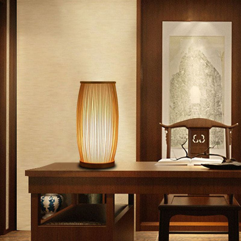 Natural Bamboo Modern Table Light