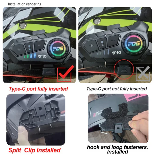 Wireless Bluetooth Motorcycle Headset