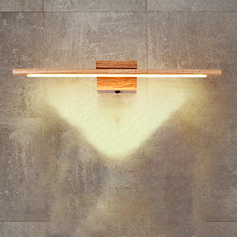 Elegant Wooden Wall Mount Lamp with Warm White LED Light