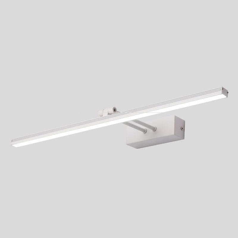 Sleek Single Vanity Light Modern Metal Fixture