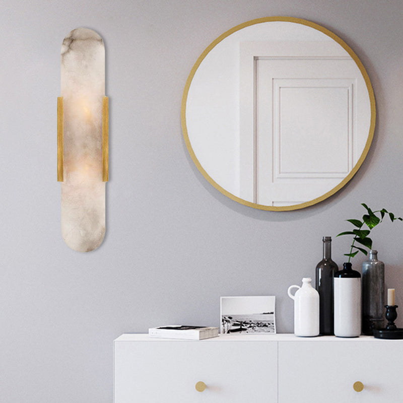 2 Light Modern Gold/Black Wall Sconce Light Fixture