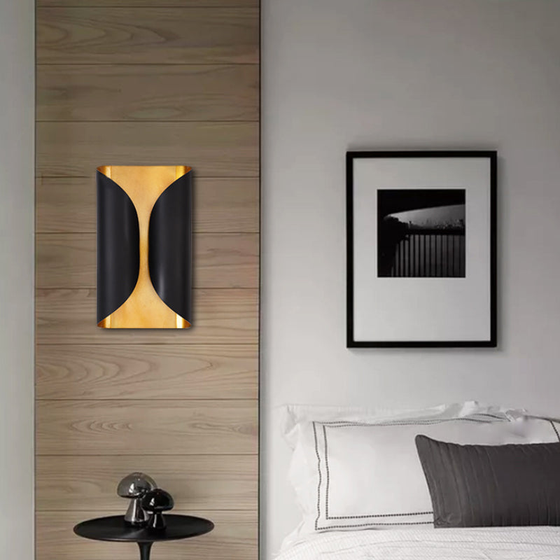 Classic 2 Light Black Metal Wall Lamp