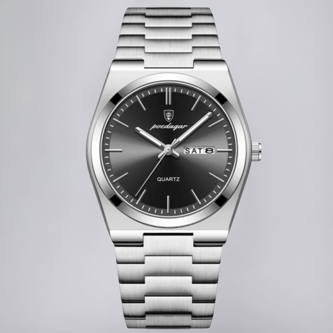 Luxury Green Face Date Stainless Steel Watch