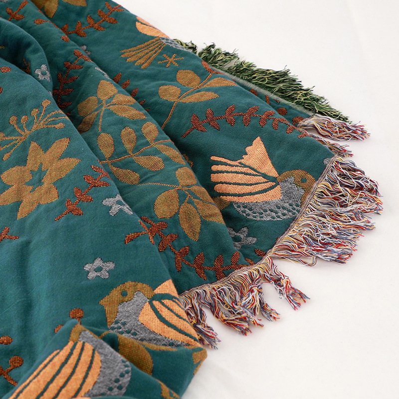 Ultra Soft Plush Bird Pattern Throw Blanket