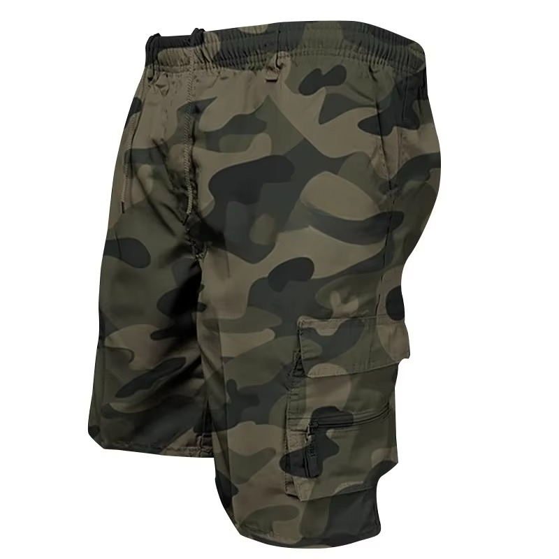 Relaxed Fit Mens Cargo Shorts with Multiple Pockets