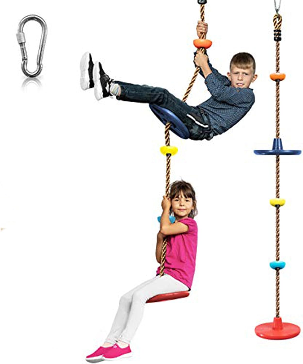 Fun Kids Tree Swing Set with Rope and Play Platforms