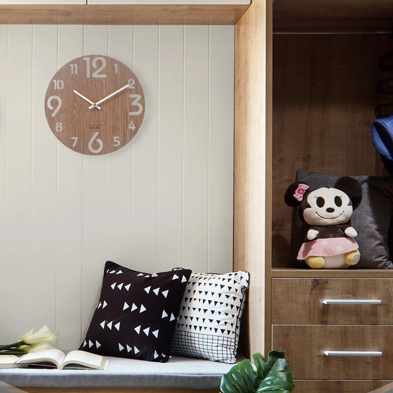 Wooden Decorative 3D Wall Clock