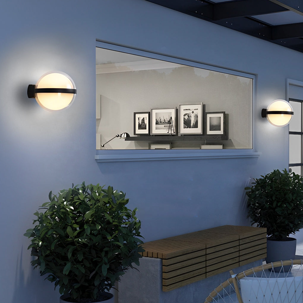 Stylish Round Outdoor LED Wall Light Fixture