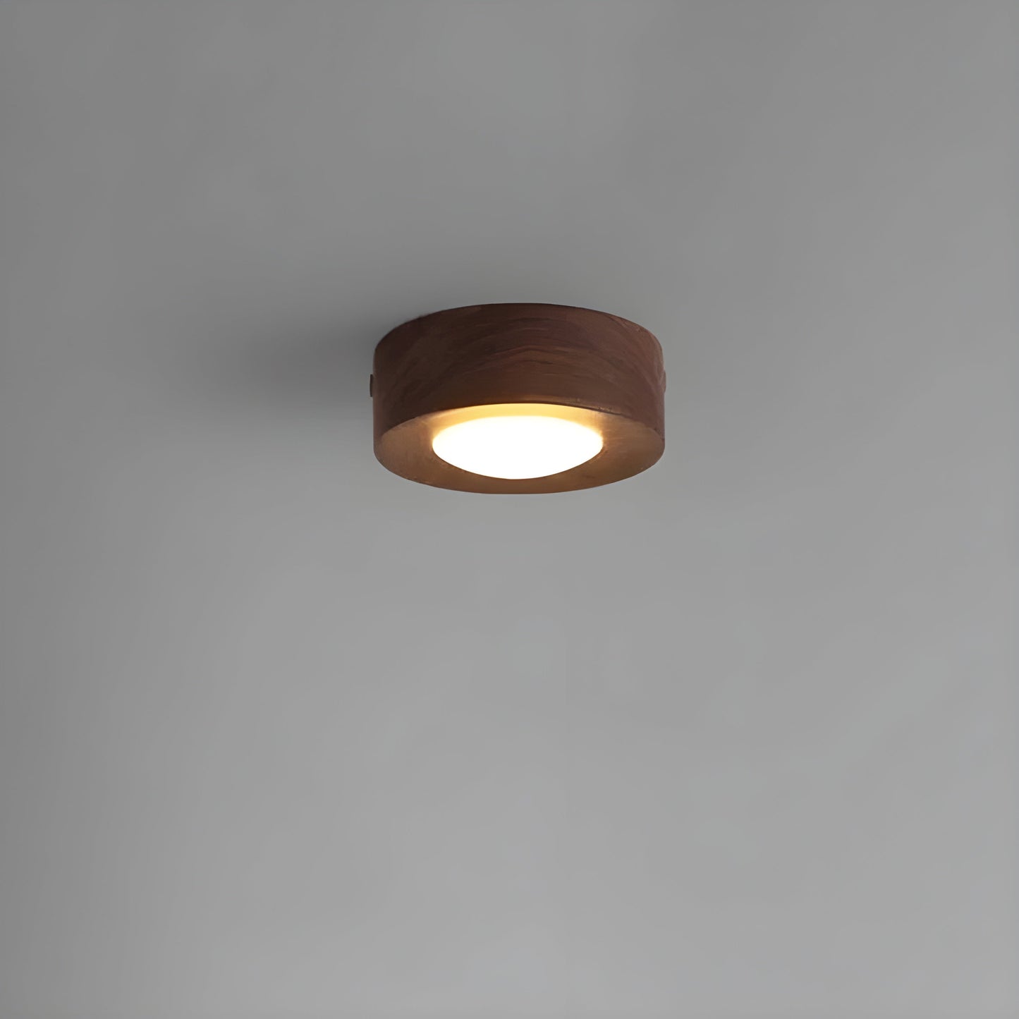 Brown Wooden LED Ceiling Lamp