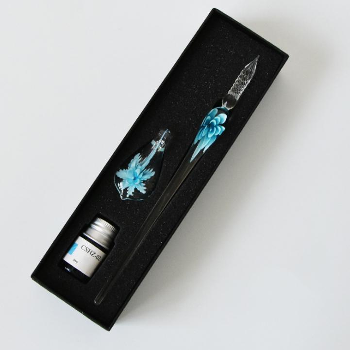 Luxury Glass Calligraphy Pen Kit with Ink