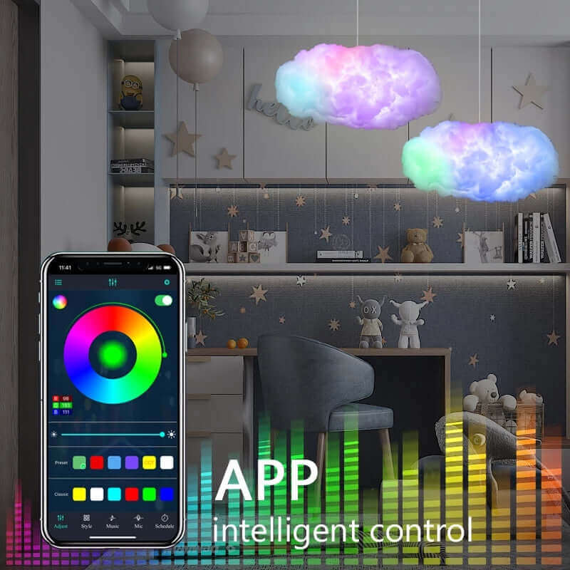 Colorful 3D Cloud Lamp with APP Control and Music Sync