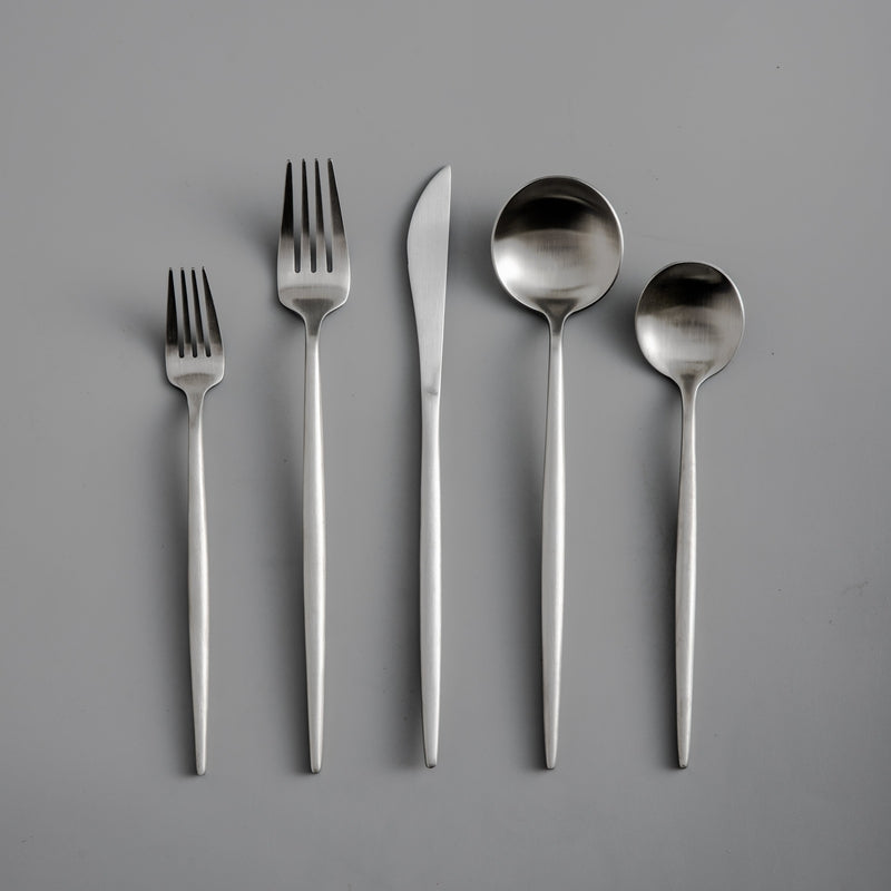 Premium Metal 20pc Cutlery Set Titanium Stainless Steel