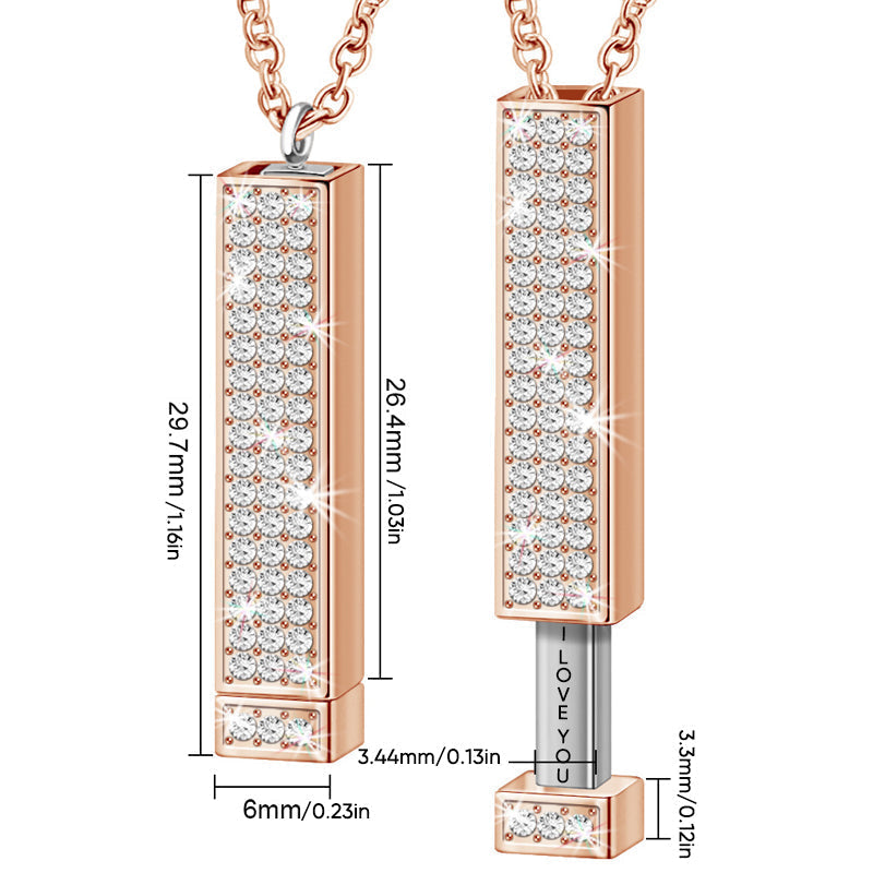 Invisible Love Message Bar Necklace