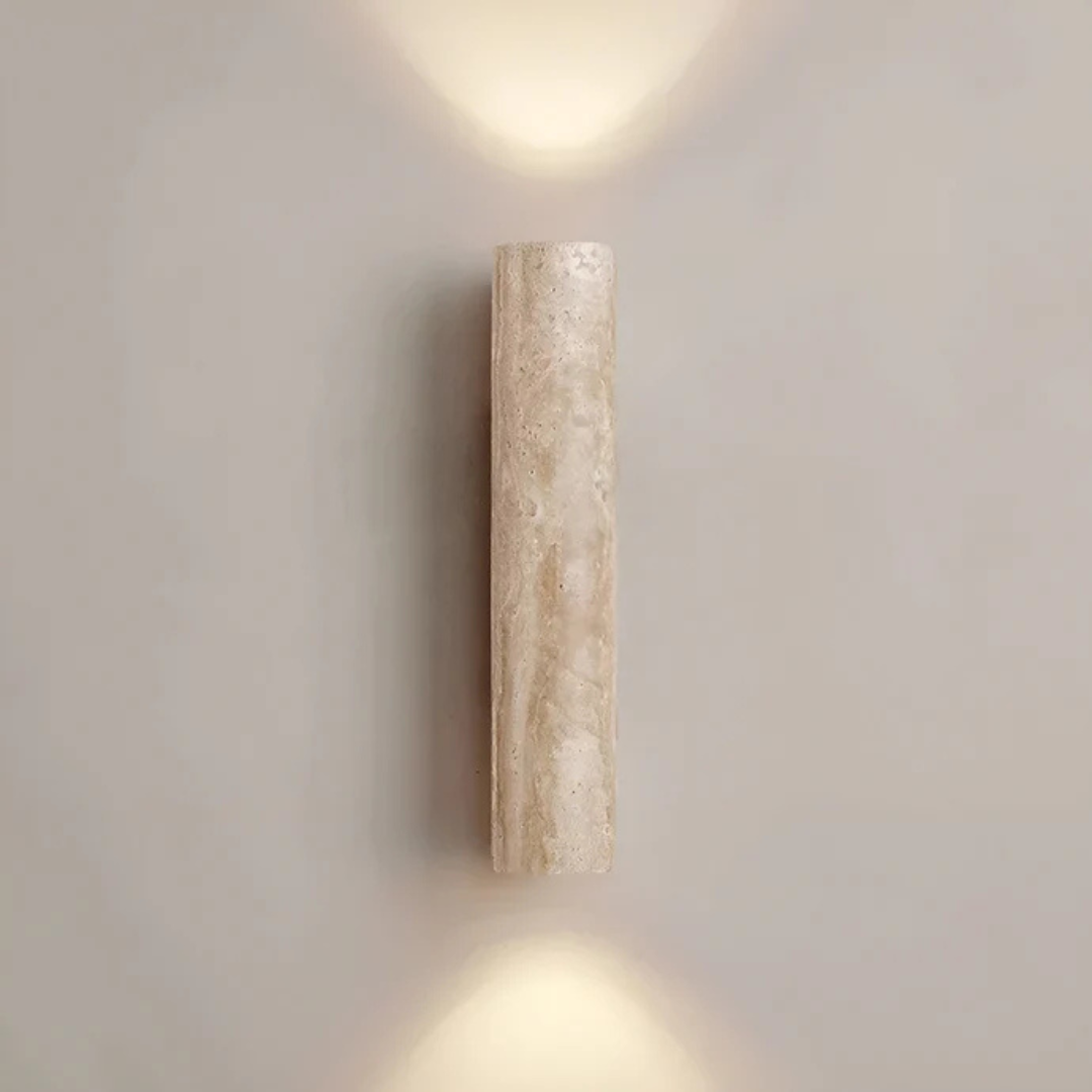 Modern LED Wall Light with Marble Effect