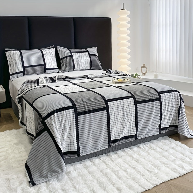 Soft Cozy Stripe Throw Blanket