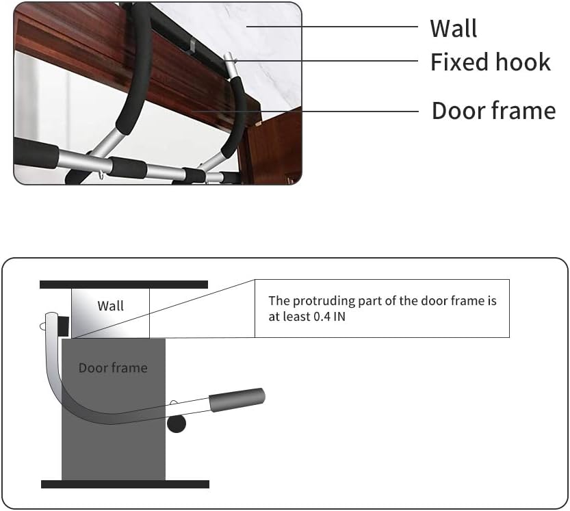 Strong Home Pull Up Bar | Durable Steel Frame, Multi Grip