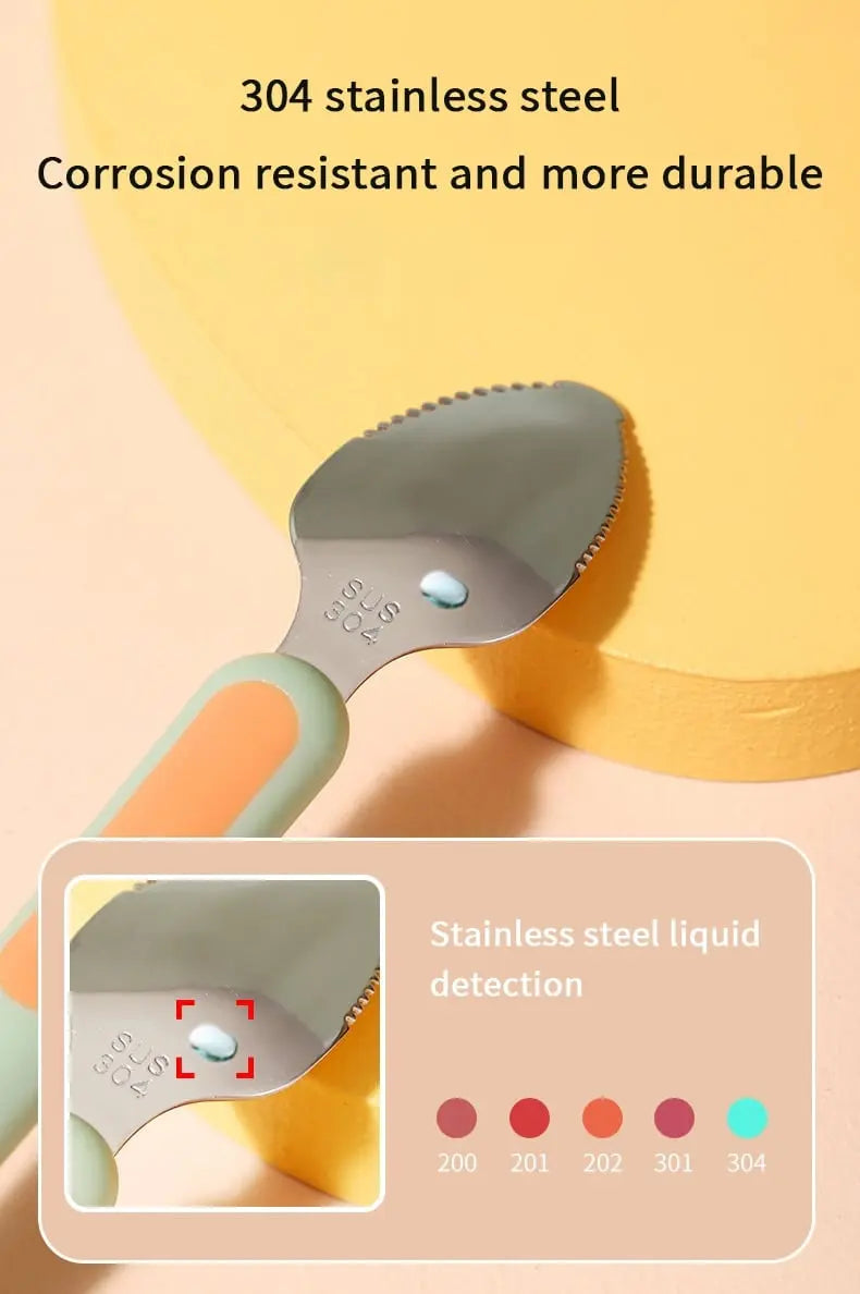 Baby Feeding Spoon with Soft Scraper