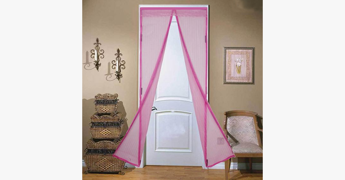 Magnetic Screen Door with Insect Mesh Protector