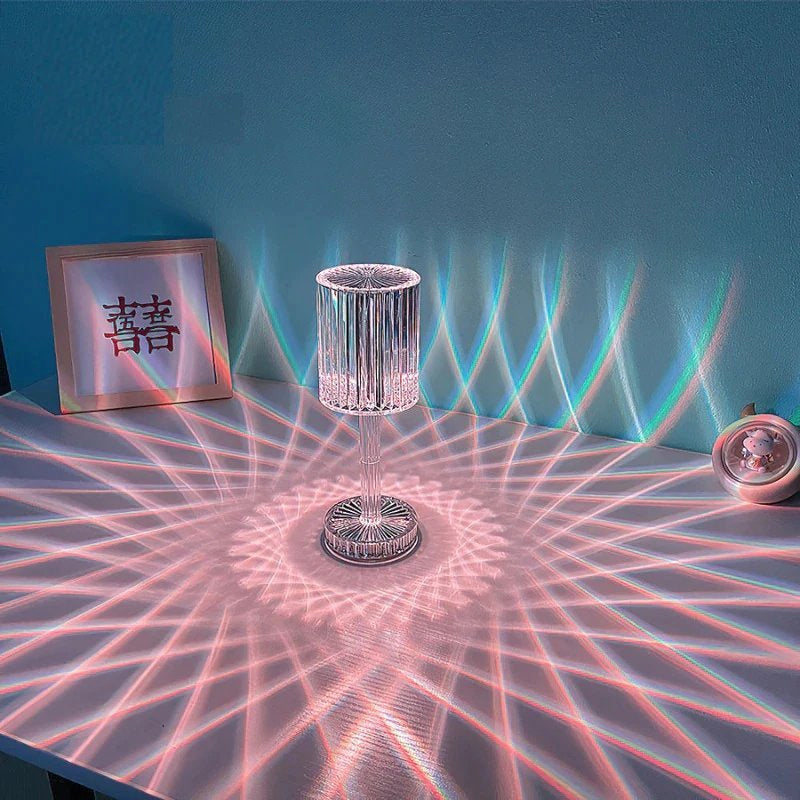 Sleek Dimmable Crystal Table Lamp